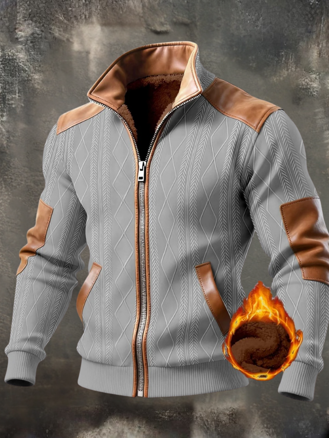 NOEL™ | STRUKTURALNA KURTKA Z WYSOKIM KOŁNIERZEM