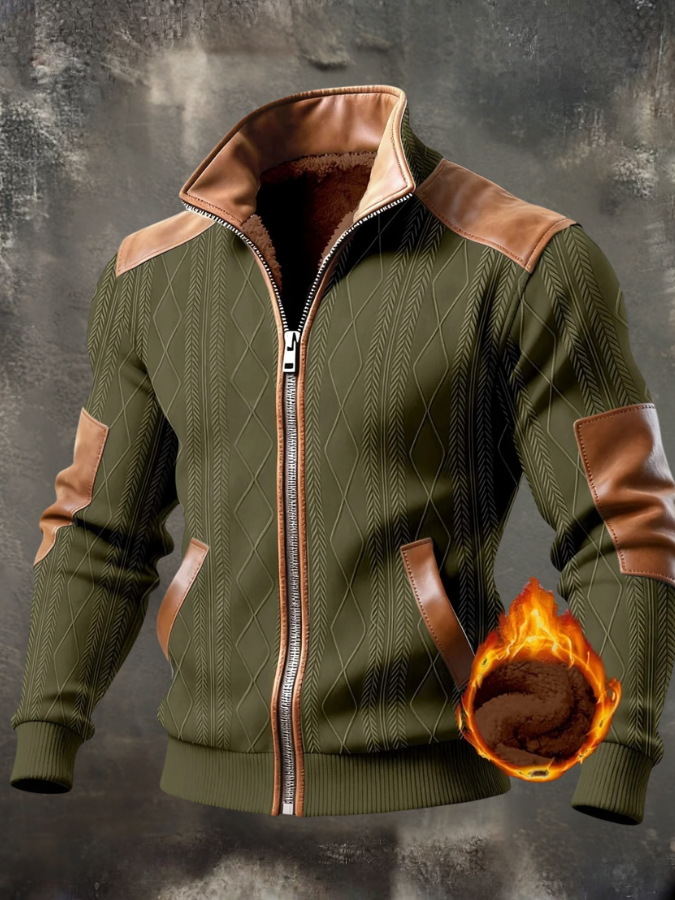 NOEL™ | STRUKTURALNA KURTKA Z WYSOKIM KOŁNIERZEM